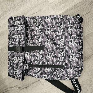 Paco Rabanne Black and Gray Camouflage Backpack